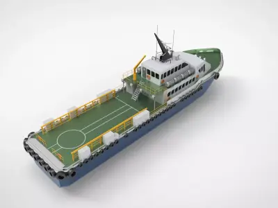 Crew boat offshore 3D model