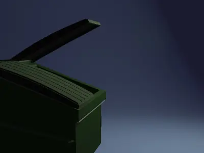 Low Poly Dumster trash bin Low-poly 3D model
