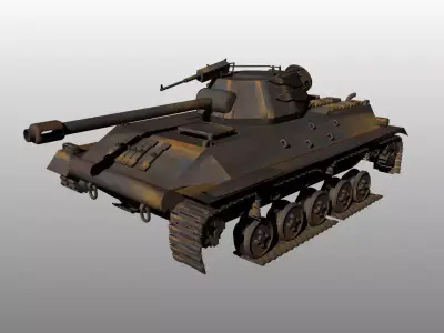 tank tank scrap scrap metal burnt tank 3D model