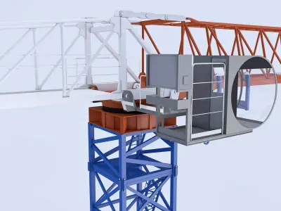 Tower Crane 3D model