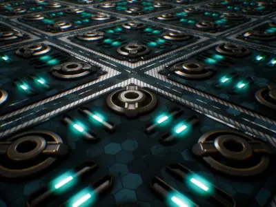 PBR Seamless Sci-Fi Texture 02 Low-poly 3D model