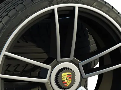 Porsche wheels 3D model by zifir3d from CGTrader