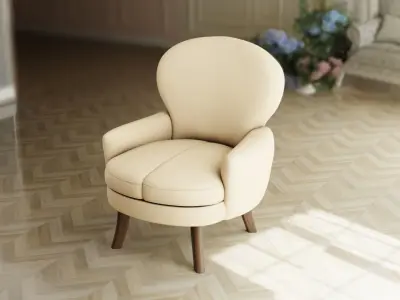 Furniture Accent Chairs Bohemian 002 Low-poly 3D model