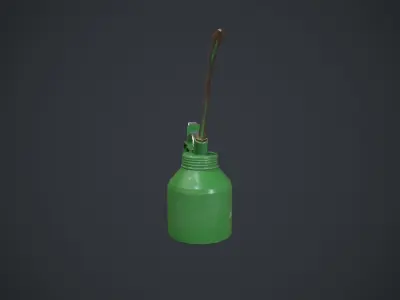 Oil Can - Metal Can - Green Oil Can Low-poly 3D model
