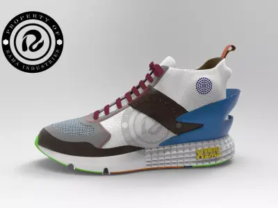 3d shoe basket full mesh and render in keyshot 3D model