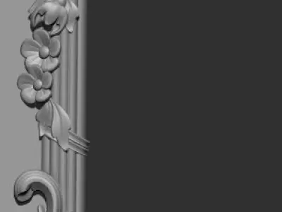 carved part frame 3D model