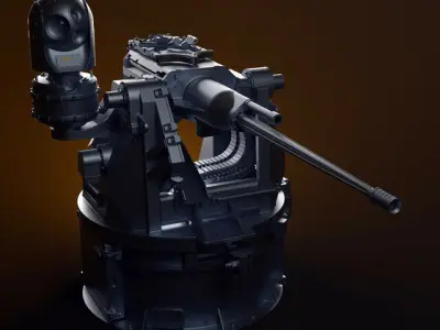 Bushmaster M242 Low-poly 3D model