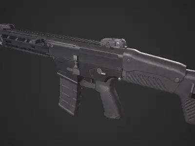 Howa Type 20 Rifle Low-poly 3D model