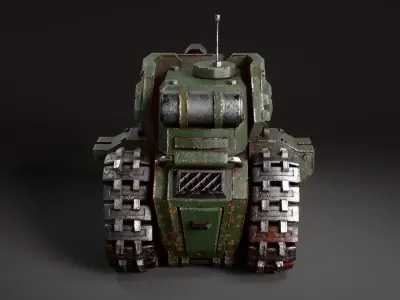 stylized tank Low-poly 3D model from CGTrader