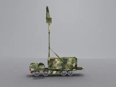TRML-3D camouflaged military vehicle Low-poly 3D model