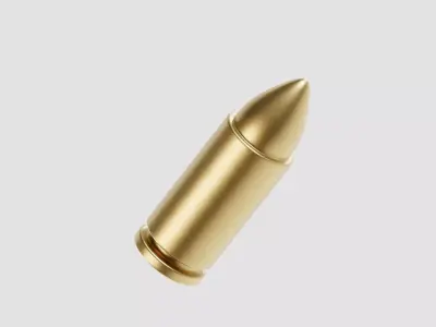 Bullet 3d model Low-poly 3D model
