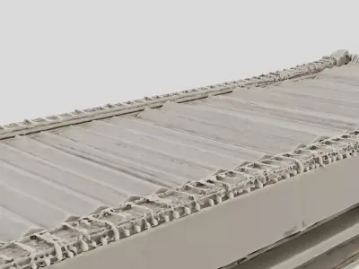Industrial Factory Roller Conveyor Segment for 3D print 3D model