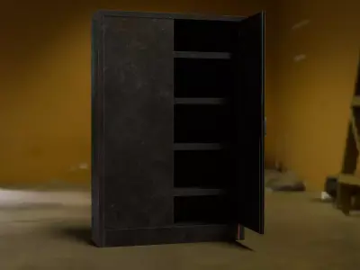 Metal Cabinet Low-poly 3D model purchase