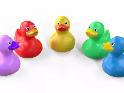 Rubber duck Low-poly 3D model get