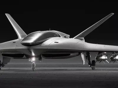 Missile Jet Drone Concept 3D model