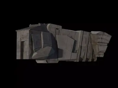 dune Atreides spaceship 3D model