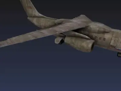 AN-148 Post Apocalyptic Free low-poly 3D model
