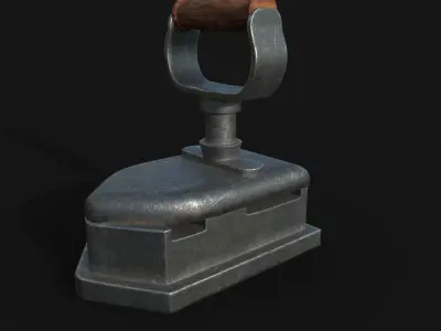 old iron Low-poly 3D model
