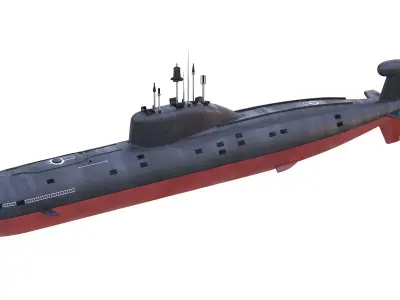 Nuclear Powered Attack Submarine Akula Class 3D model