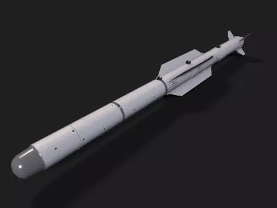 aam5 air to air missile Low-poly 3D model