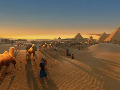 Ancient Egyptian Architecture on the Silk Road Sphinx  3D model