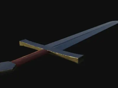 Steel Sword Low-poly 3D model purchase