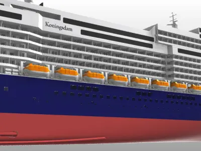 Holland America Line cruise ship MS Koningsdam printable model 3D print model