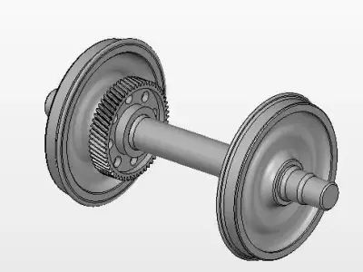 Asm Locom wheelset D1000mm 3D model