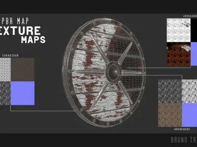 Viking Shield Model Low-poly 3D model