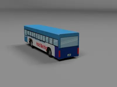 Low Poly BRT bus Low-poly 3D model