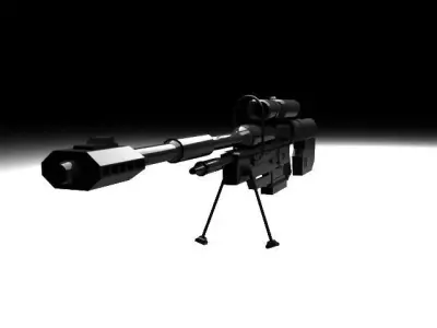 Halo sniper riffle model 3D Low-poly 3D model