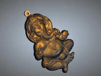 Ganesha keychain 3D print model