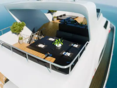 Yacht Low-poly 3D model