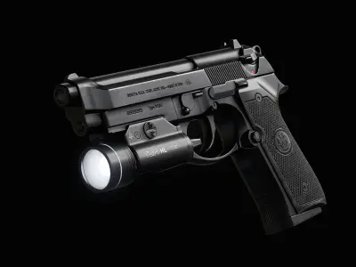 M9A1 - Flashlight Low-poly 3D model