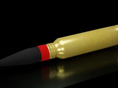 30mm Avenger Auto Cannon Round 3D model