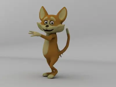 Toon Pet - Cat  Low-poly 3D model