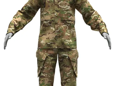 UK MTP PCS Combat Uniform - Marvelous Designer 3D model