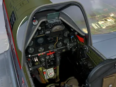 Mustang P-51 D in flight 3D model