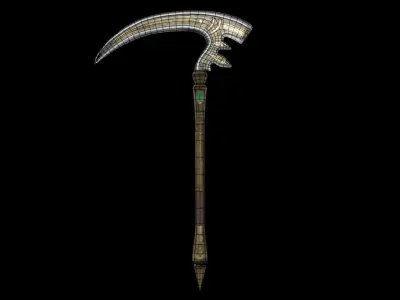 Scythe 01 Low-poly 3D model