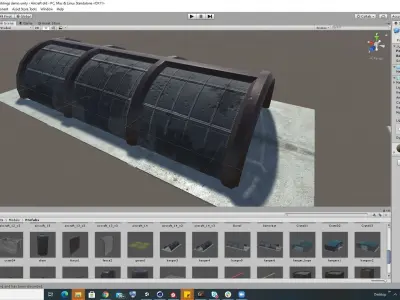 Low Poly game ready air field with helicopters and aircraft Low-poly 3D model
