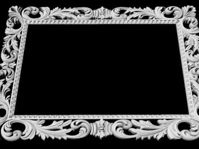carved mirror 3D model