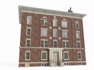 20th-century urban architecture and buildings 3D model