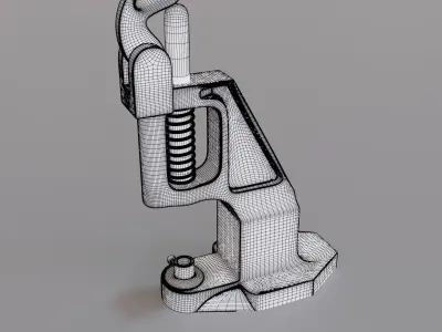 Snap button machine  Low-poly 3D model