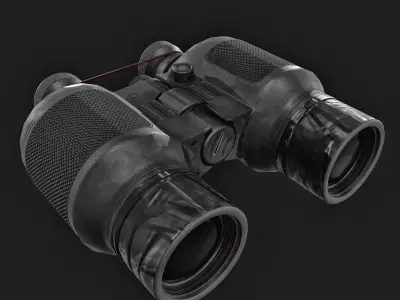 Binoculars Low-poly 3D model get
