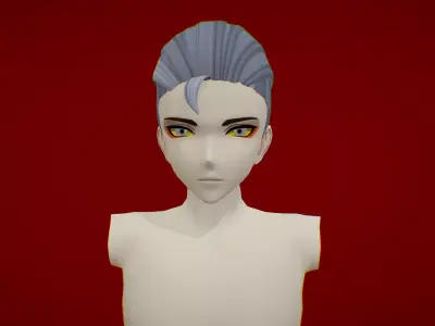 Anime Hair 7 Free low-poly 3D model
