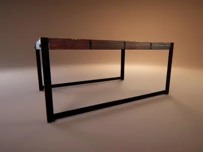 Coffee Table 2 Low-poly 3D model