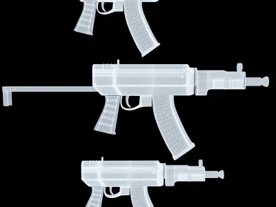 gun vintage uzi 3D model