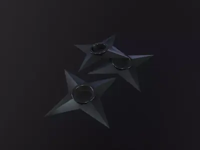 Shuriken 3D Model Low-poly 3D model
