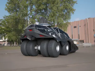Batmobile concept car 3ds 3D model