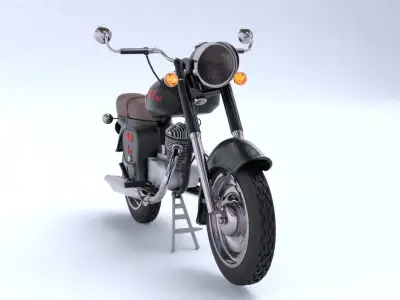 motorbike Black Fox Free 3D model